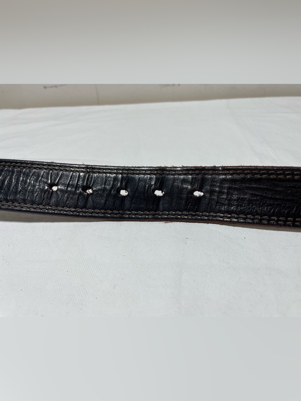 Allen Edmonds Leather Belt Men’s 41 Dark Brown Brass USA Made - Picture 5 of 16